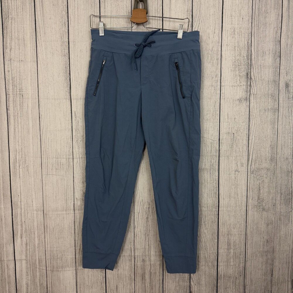 Athleta Women's Size 8 Blue Slim Straight Stretch Nylon Copped Pants